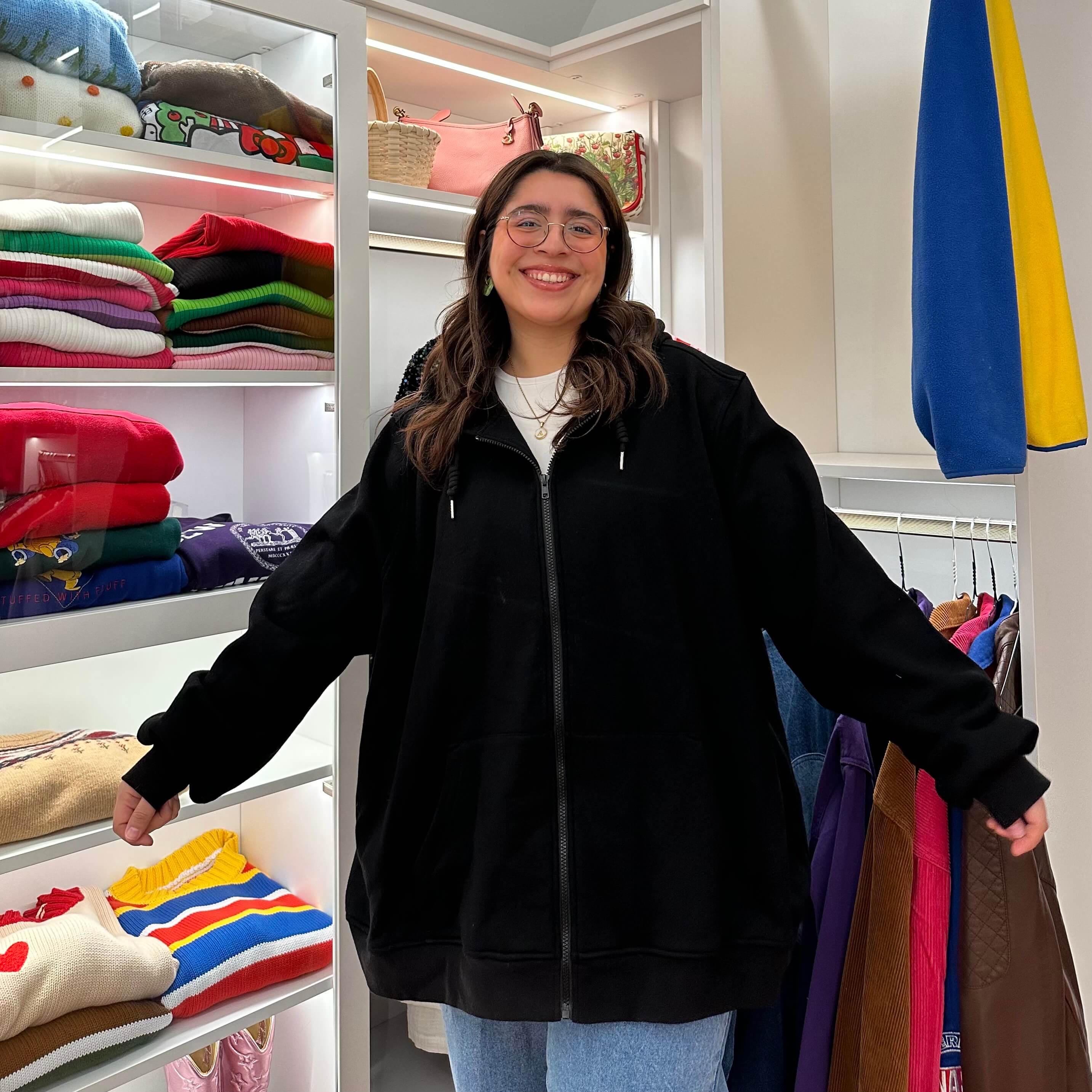 Zip-Up Hoodie - Black *Clearance Sale*