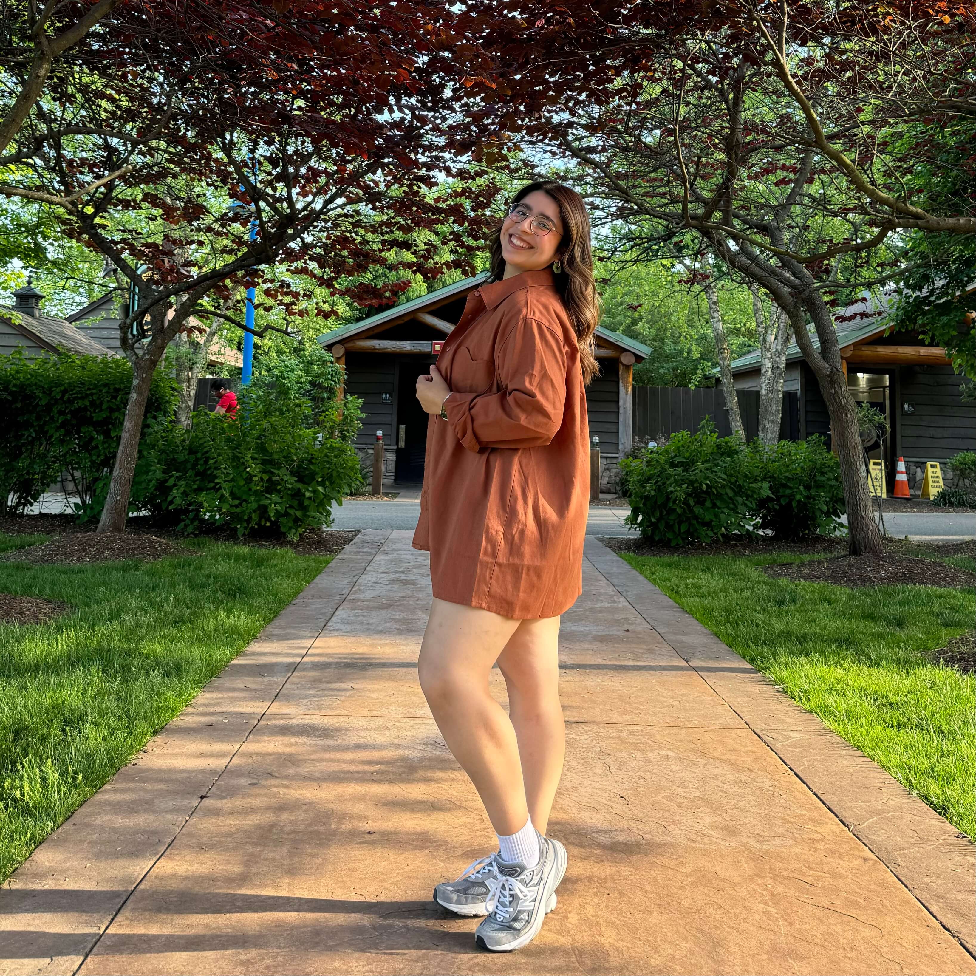 Linen Long-Sleeve Button-Up - Acorn