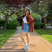 Linen Long-Sleeve Button-Up - Acorn