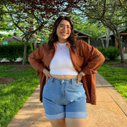 Linen Long-Sleeve Button-Up - Acorn