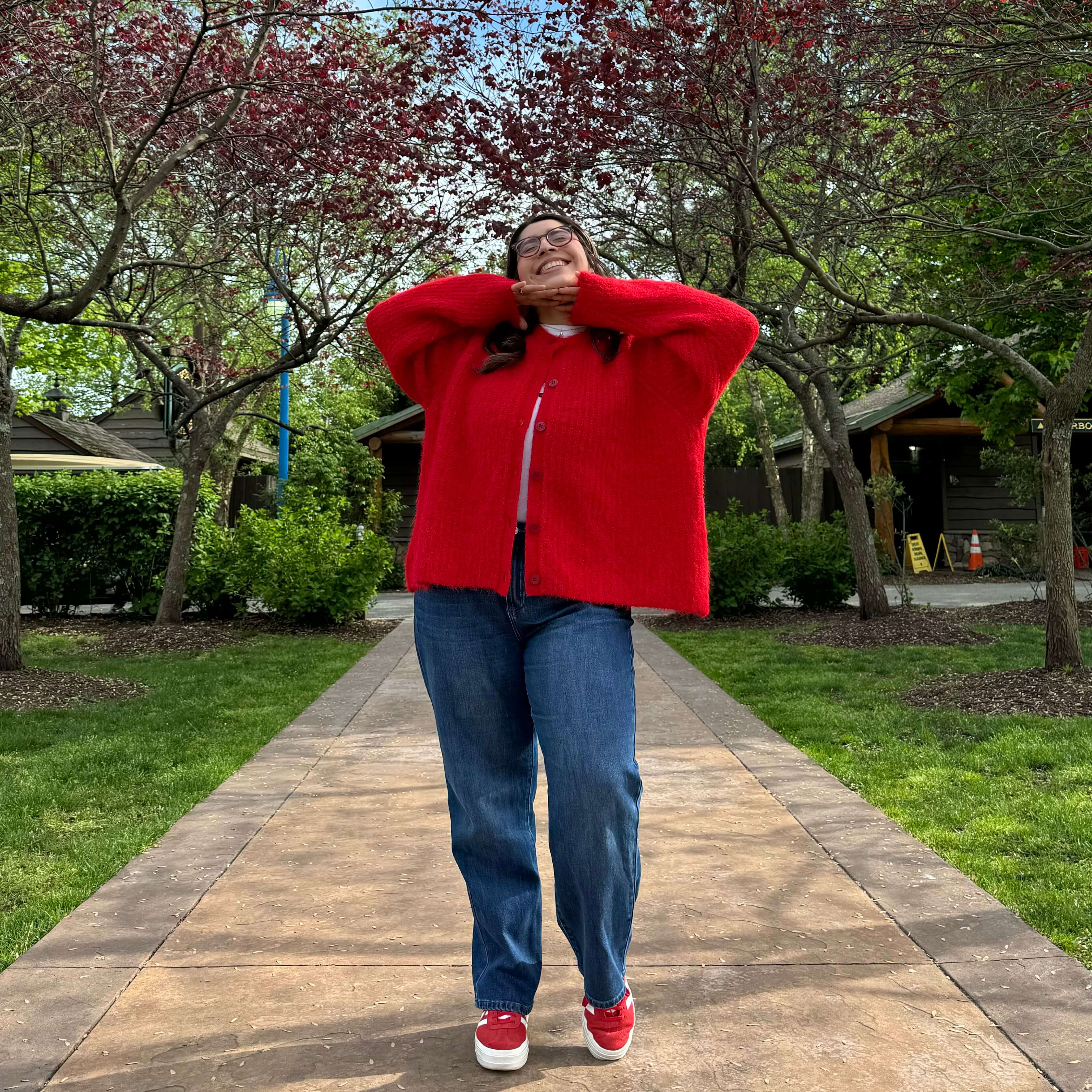 Perfect Day Cardigan - Red