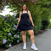 Denim Overall Dress - Black *Clearance Sale*