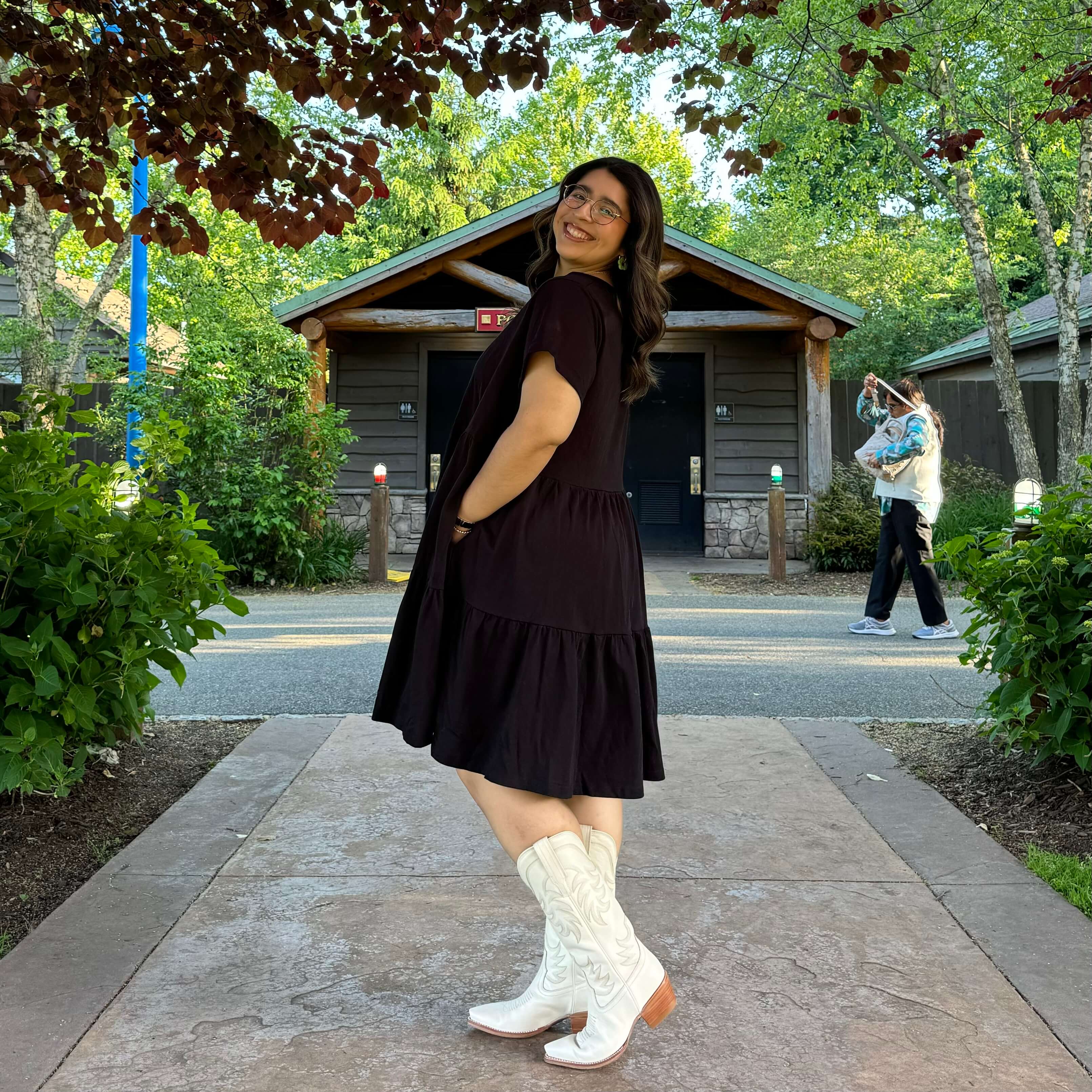 Tiered Shirt Dress - Black *Clearance Sale*