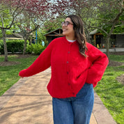 Perfect Day Cardigan - Red
