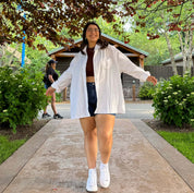 Linen Long-Sleeve Button-Up - Tofu *Clearance Sale*