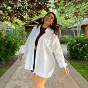 Linen Long-Sleeve Button-Up - Tofu *Clearance Sale*