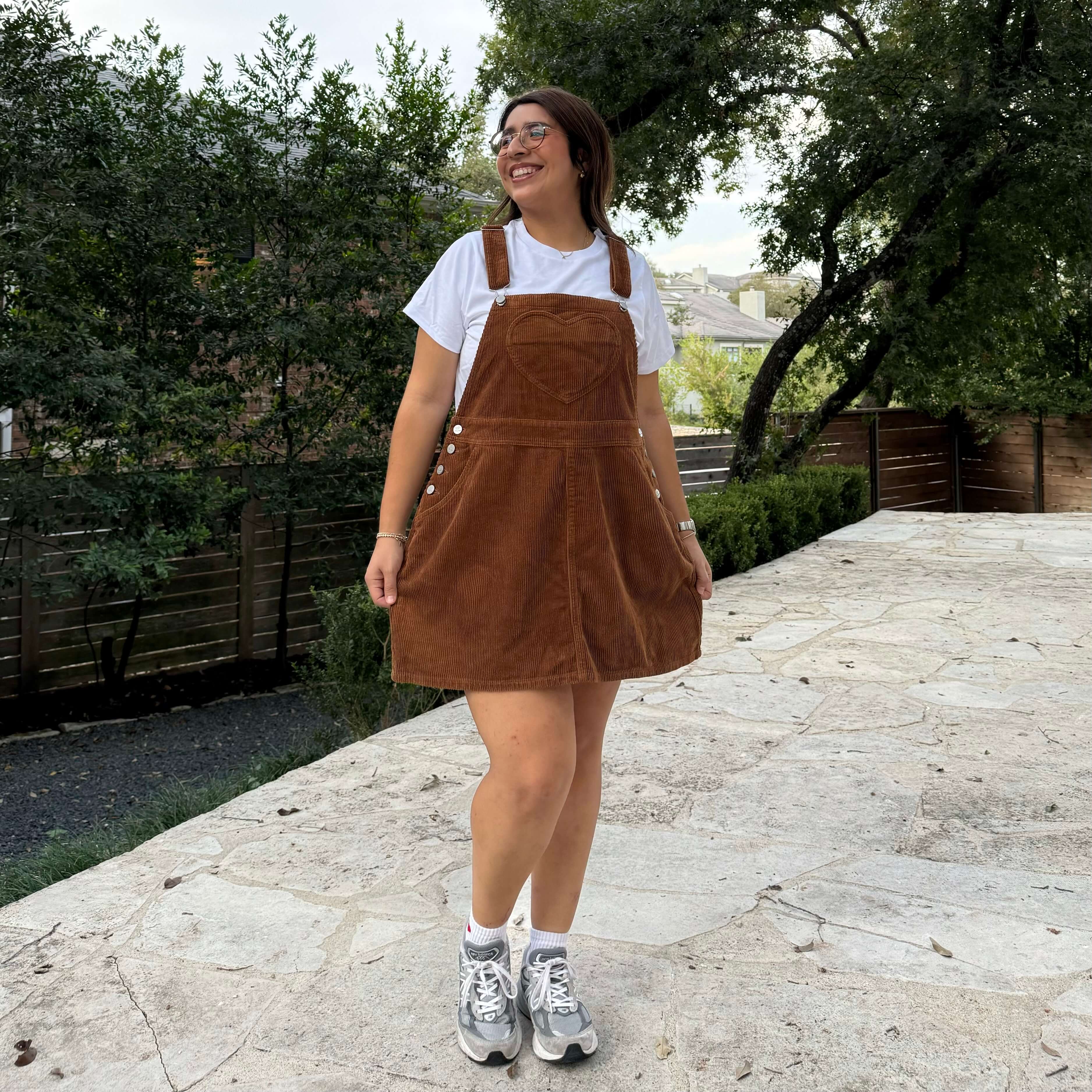 Corduroy Overall Dress - Acorn *Clearance Sale*