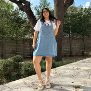 Denim Overall Dress - Light Wash *Clearance Sale*
