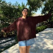 Crewneck Cable-Knit Sweater - Chocolate *Clearance Sale*