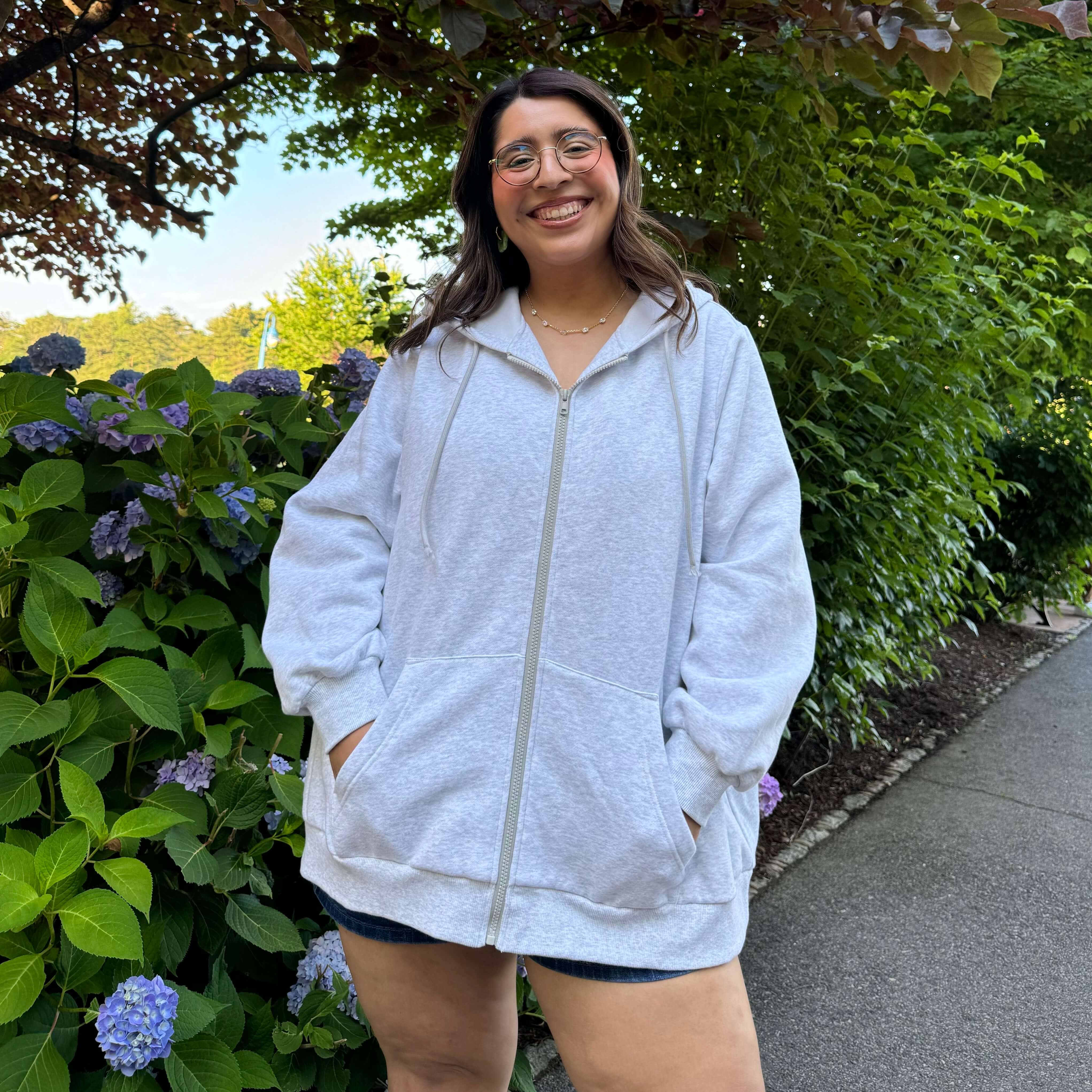 Zip-Up Hoodie - Gray