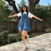 Denim Overall Dress - Medium Wash *Clearance Sale*