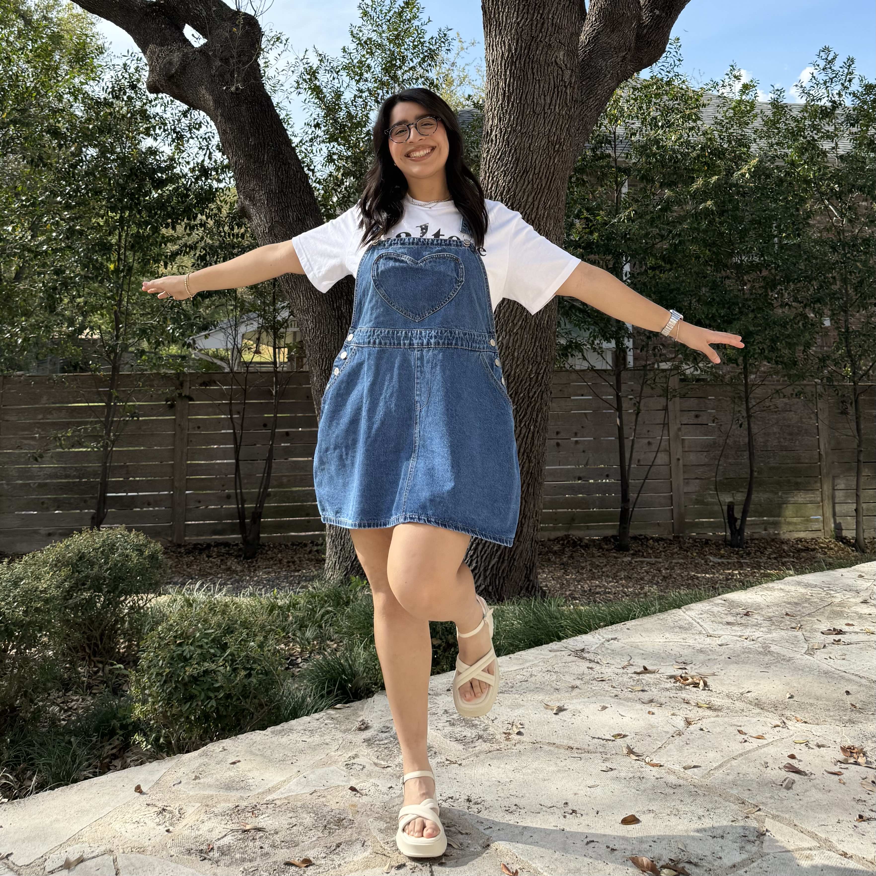 Denim Overall Dress - Medium Wash *Clearance Sale*