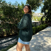 Crewneck Cable-Knit Sweater - Pine *Clearance Sale*