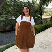 Corduroy Overall Dress - Acorn *Clearance Sale*