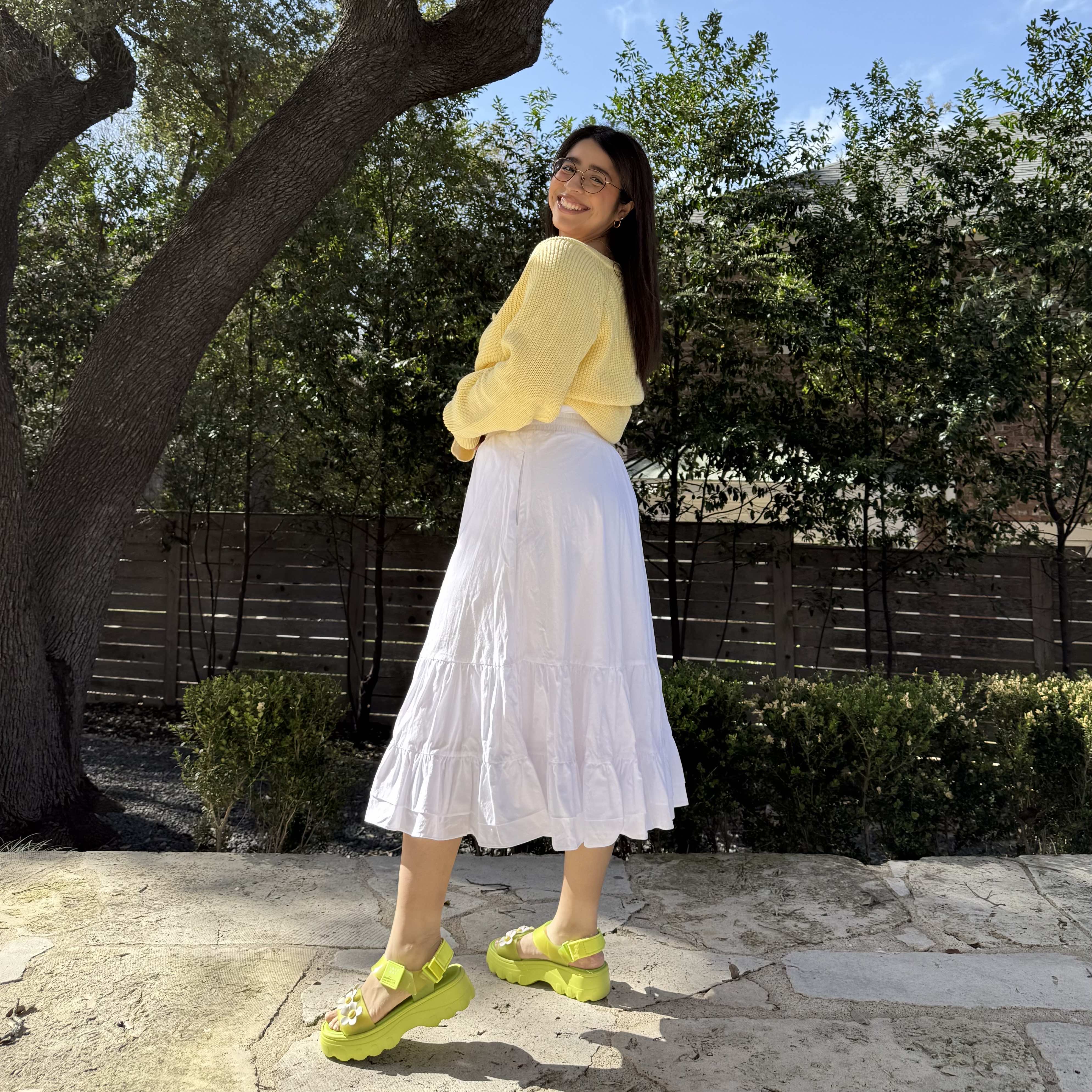 Spring Flowy Skirt - Tofu