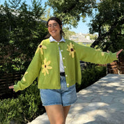 Flower Cardigan - Matcha