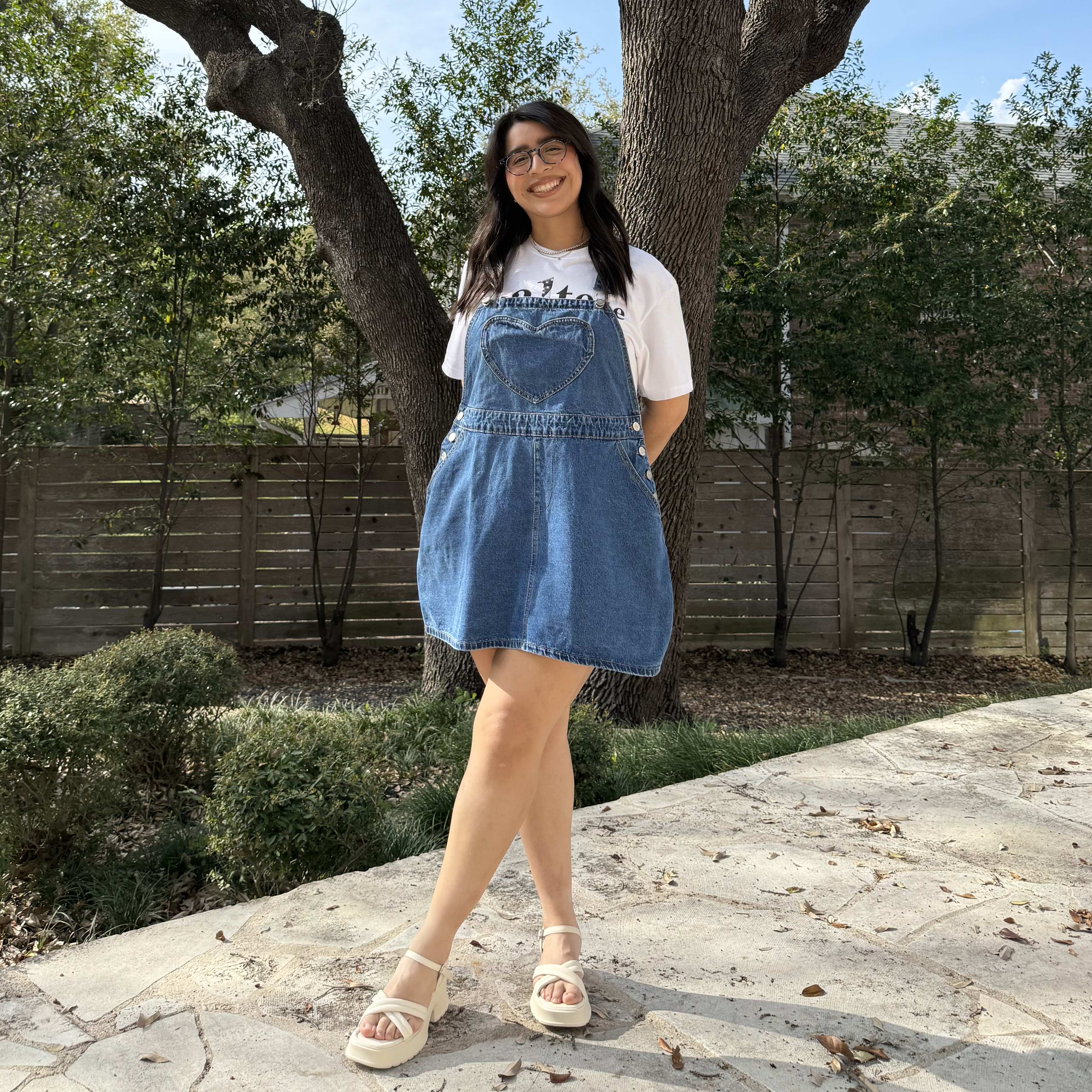 Denim Overall Dress - Medium Wash *Clearance Sale*