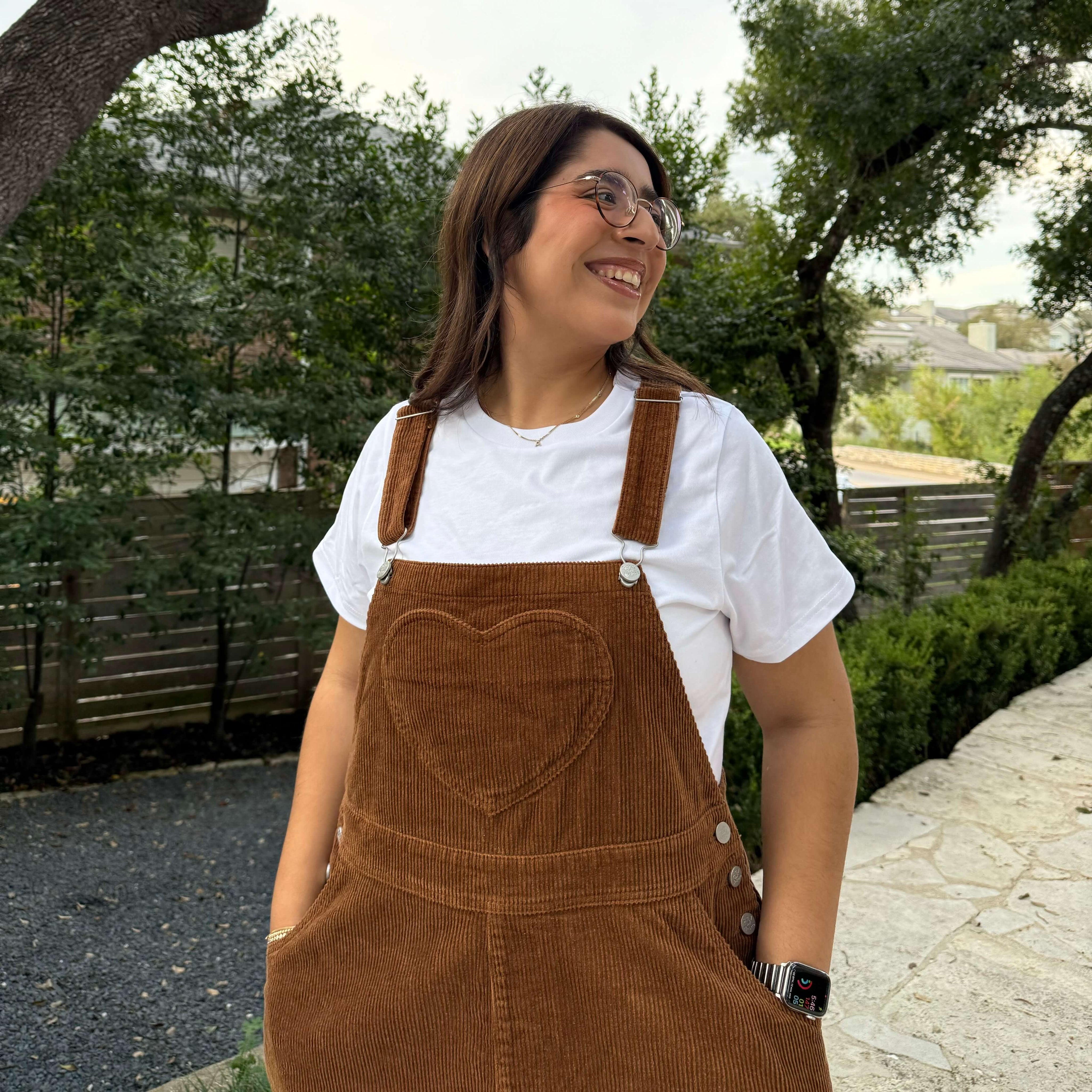 Corduroy Overall Dress - Acorn *Clearance Sale*