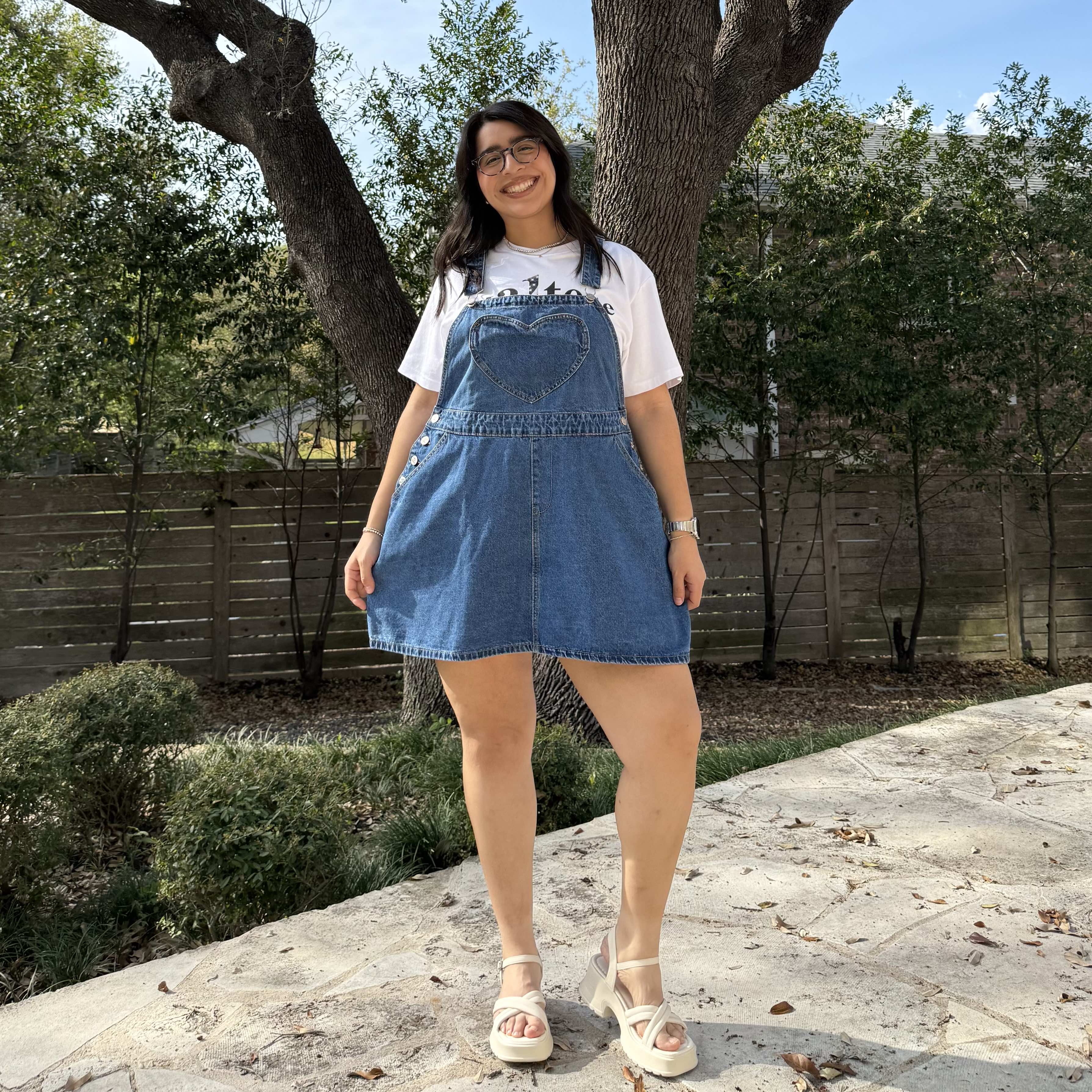 Denim Overall Dress - Medium Wash *Clearance Sale*
