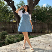 Denim Overall Dress - Light Wash *Clearance Sale*