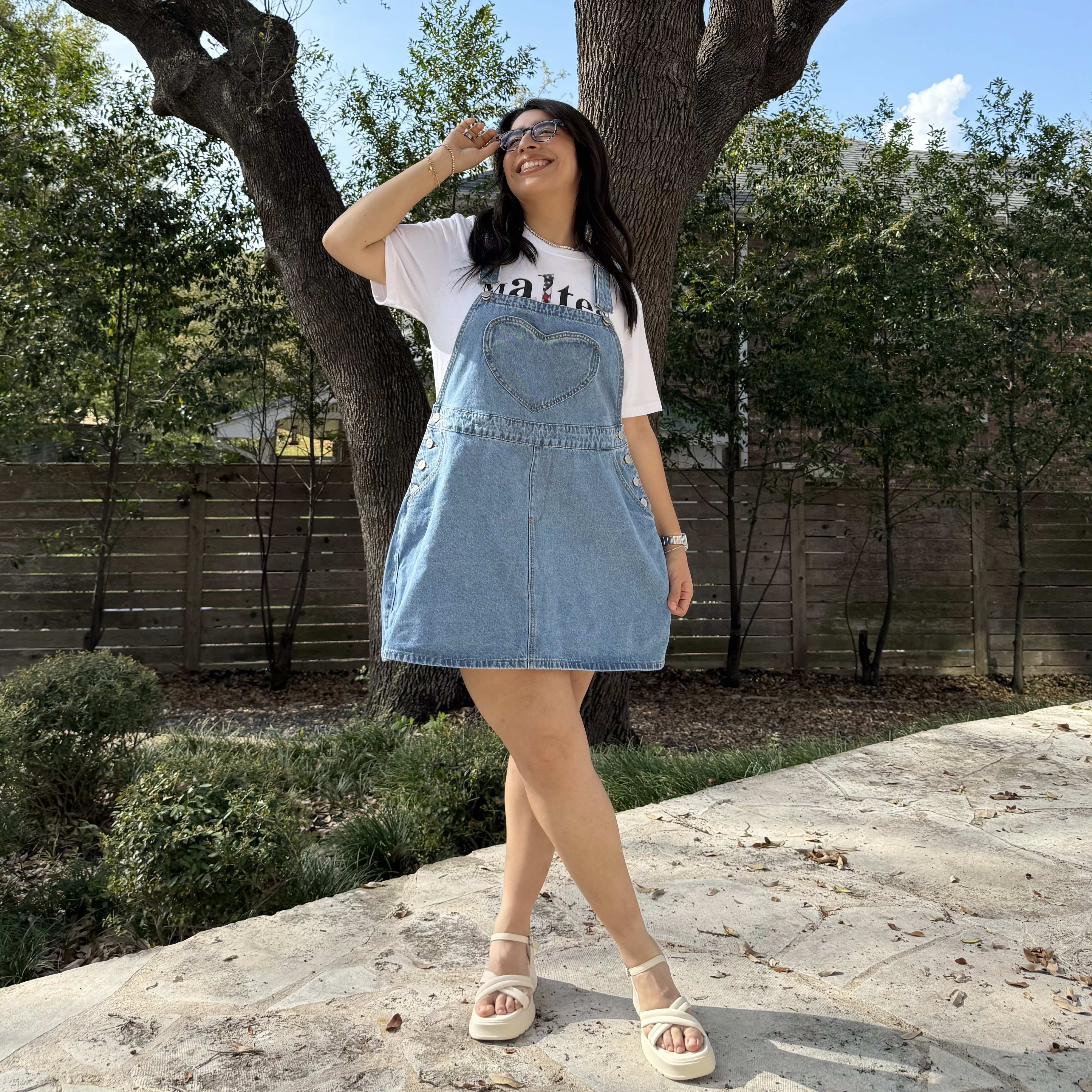 Denim Overall Dress - Light Wash *Clearance Sale*