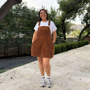 Corduroy Overall Dress - Acorn *Clearance Sale*