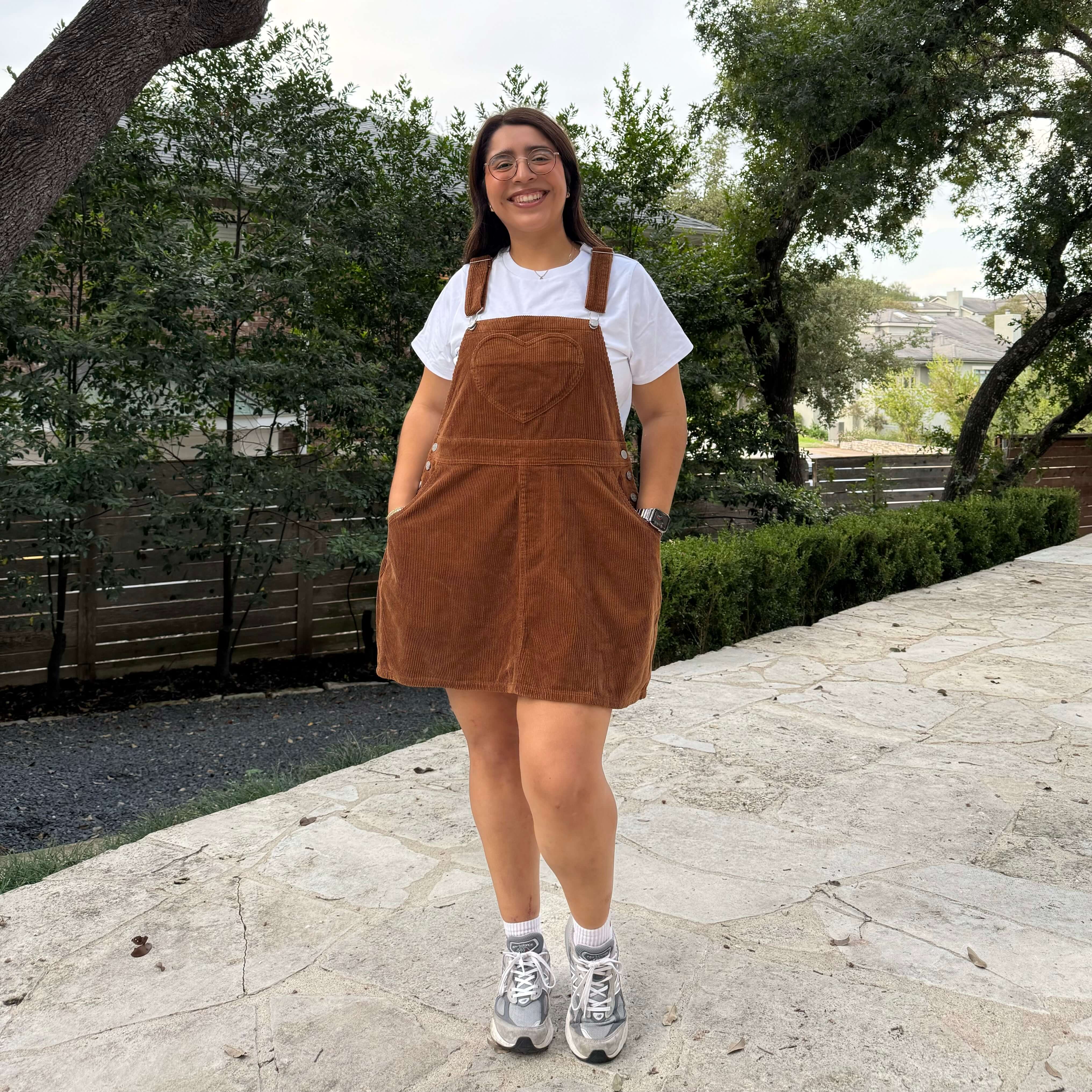 Corduroy Overall Dress - Acorn *Clearance Sale*