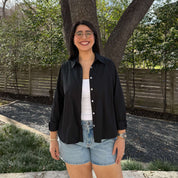 Effortless Button-Up - Black *Clearance Sale*