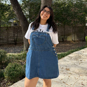 Denim Overall Dress - Medium Wash *Clearance Sale*