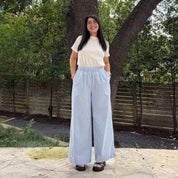 28" Inseam Picnic Pants - Blue Gingham *Clearance Sale*