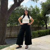 26" Inseam Picnic Pants - Solid Black *Clearance Sale*