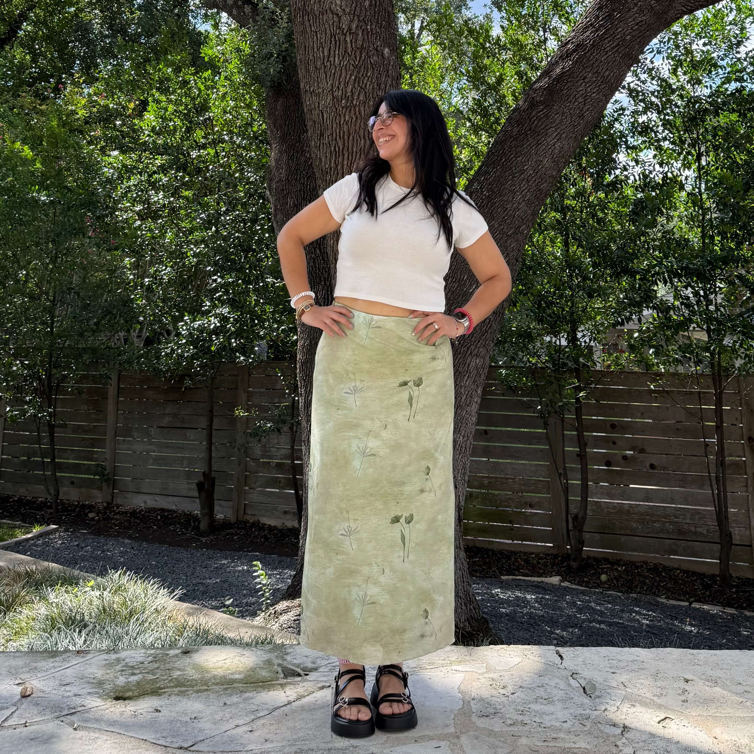 Flora Skirt - Green *Clearance Sale*