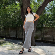 26" Inseam Picnic Pants - Black Gingham *Clearance Sale*