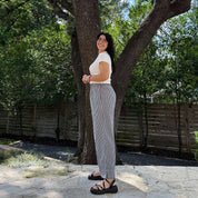 26" Inseam Picnic Pants - Black Gingham *Clearance Sale*