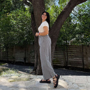 26" Inseam Picnic Pants - Black Gingham *Clearance Sale*