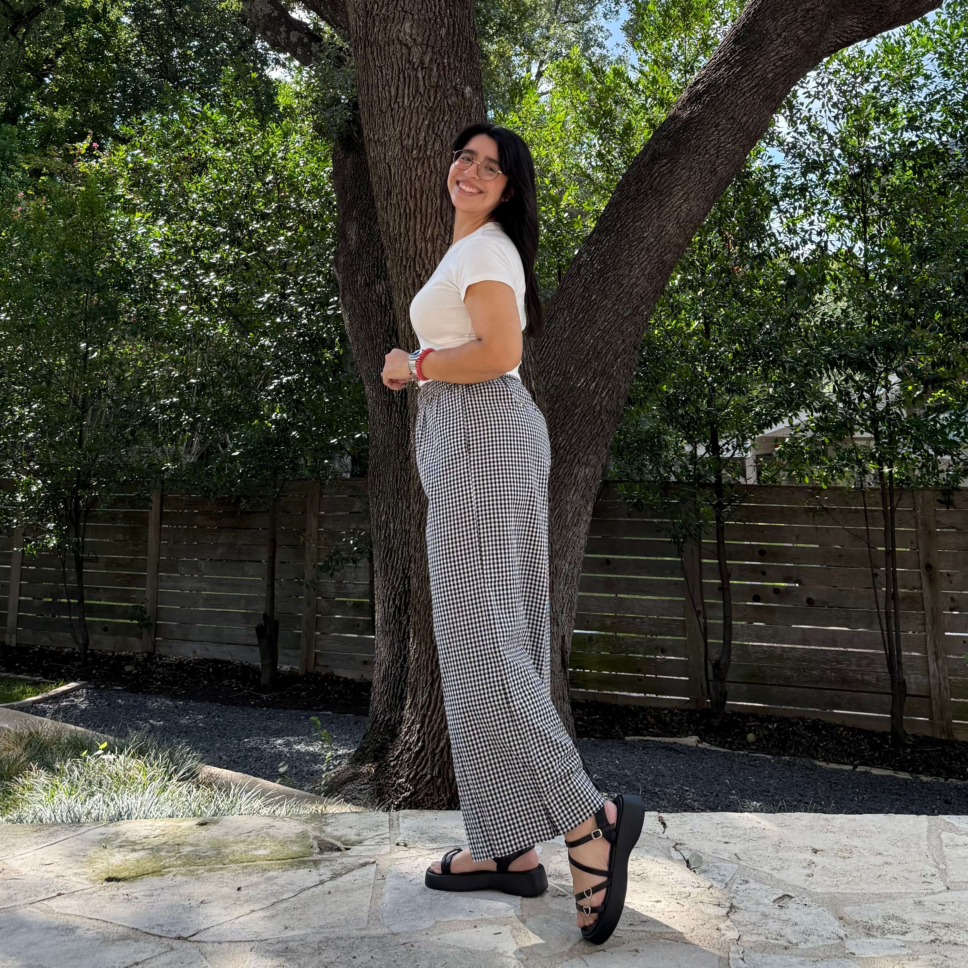 26" Inseam Picnic Pants - Black Gingham *Clearance Sale*