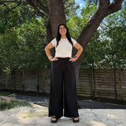 29" Inseam Picnic Pants - Black Cotton *Clearance Sale*