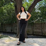 29" Inseam Picnic Pants - Black Cotton *Clearance Sale*