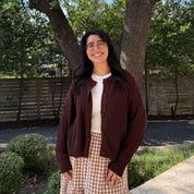 The Classic Cardigan - Chocolate *Clearance Sale*