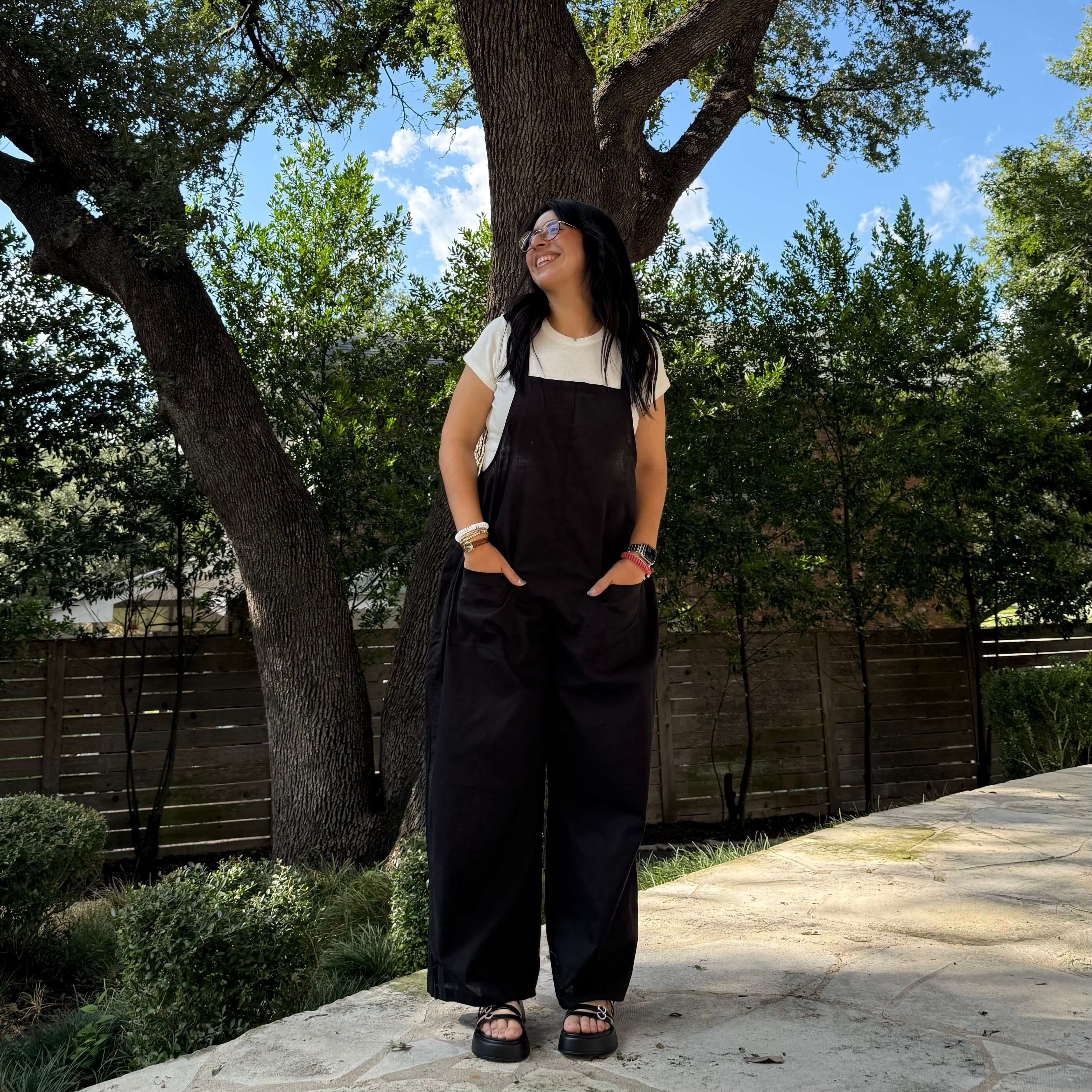 Linen Overalls - Black