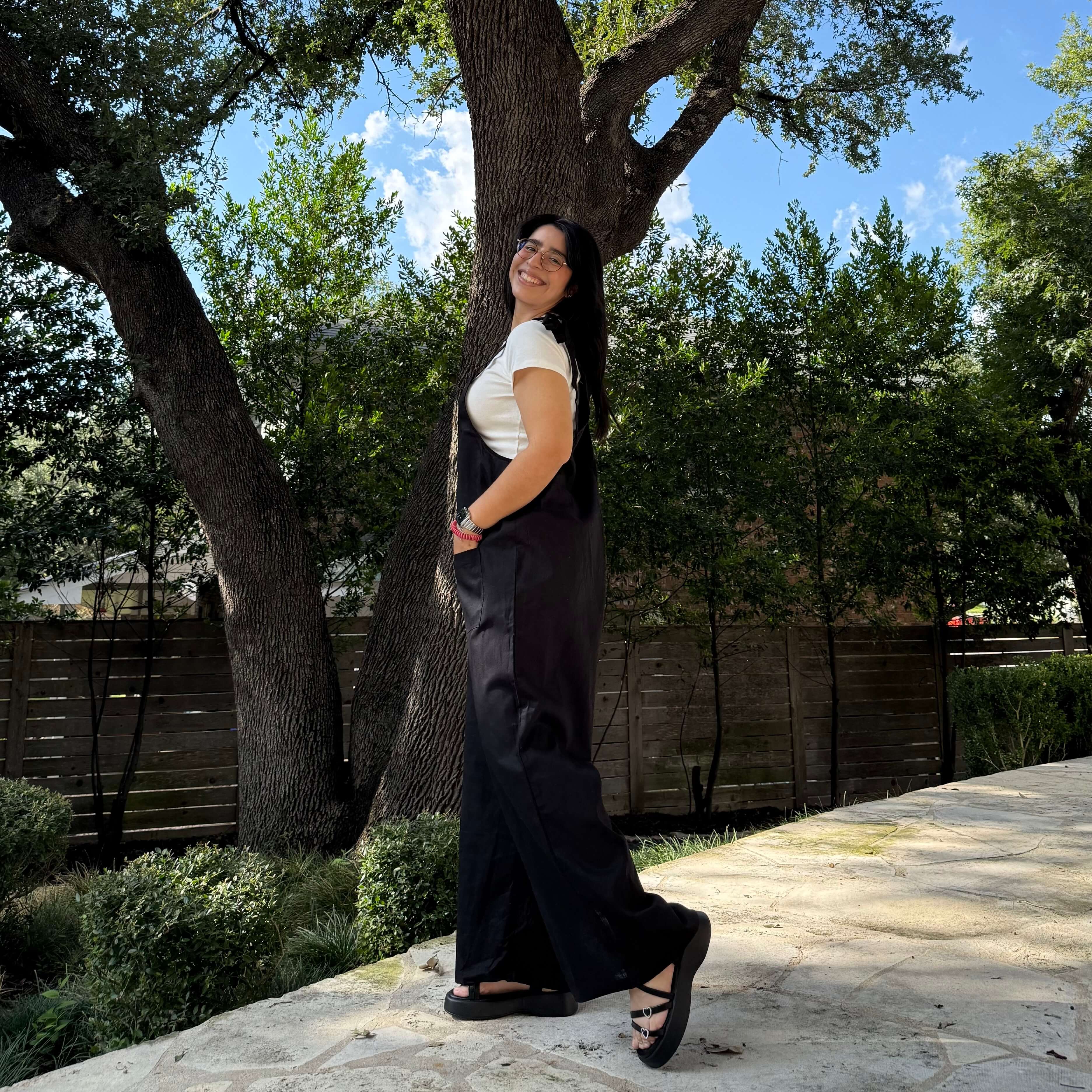 Linen Overalls - Black