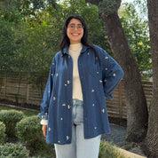 Denim Long-Sleeve Button-Up - Daisy *Clearance Sale*