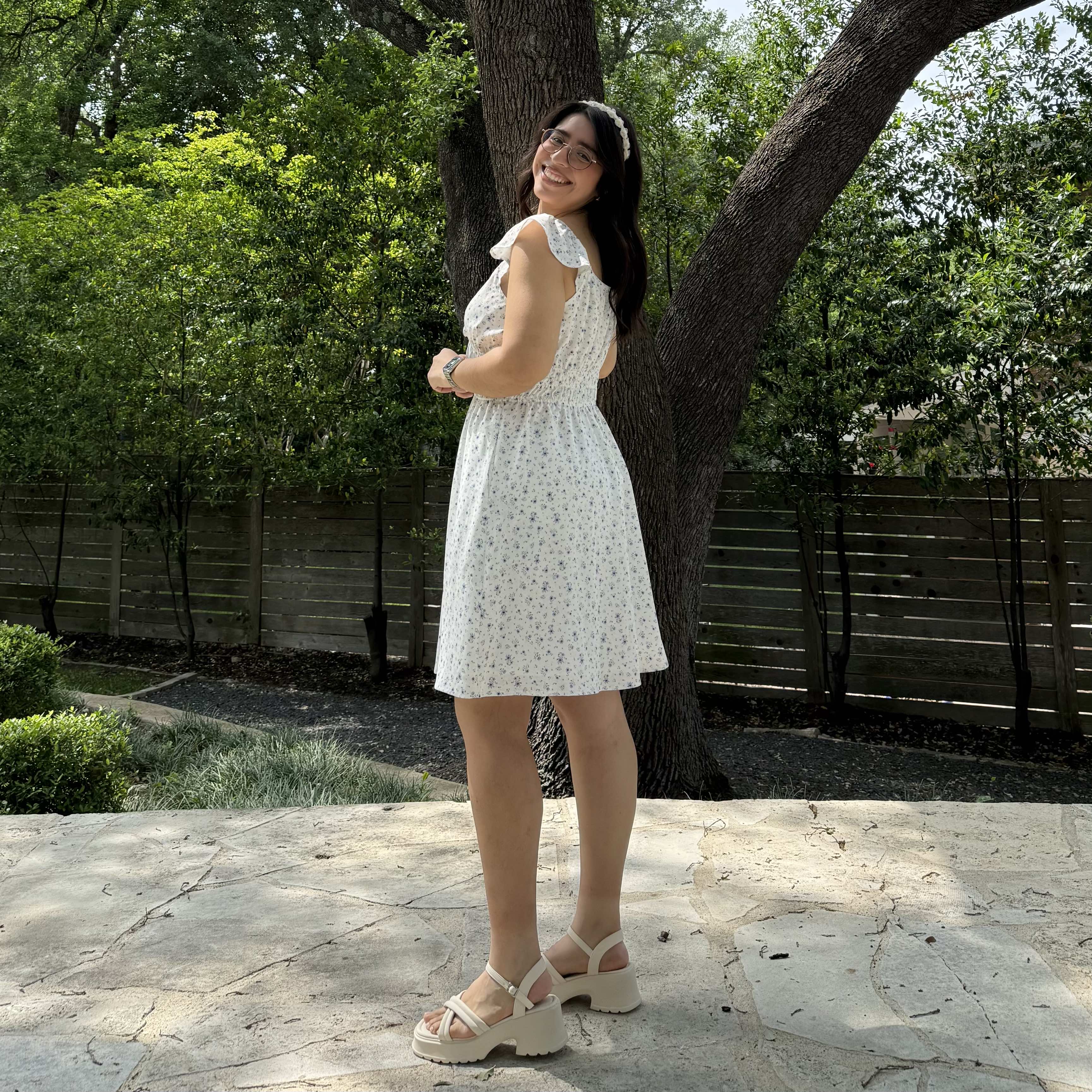 The Willow Dress - White Floral