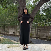 Long-Sleeve Flora Dress - Black *Clearance Sale*