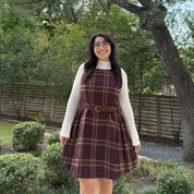 Scholar Dress - Burgundy Plaid