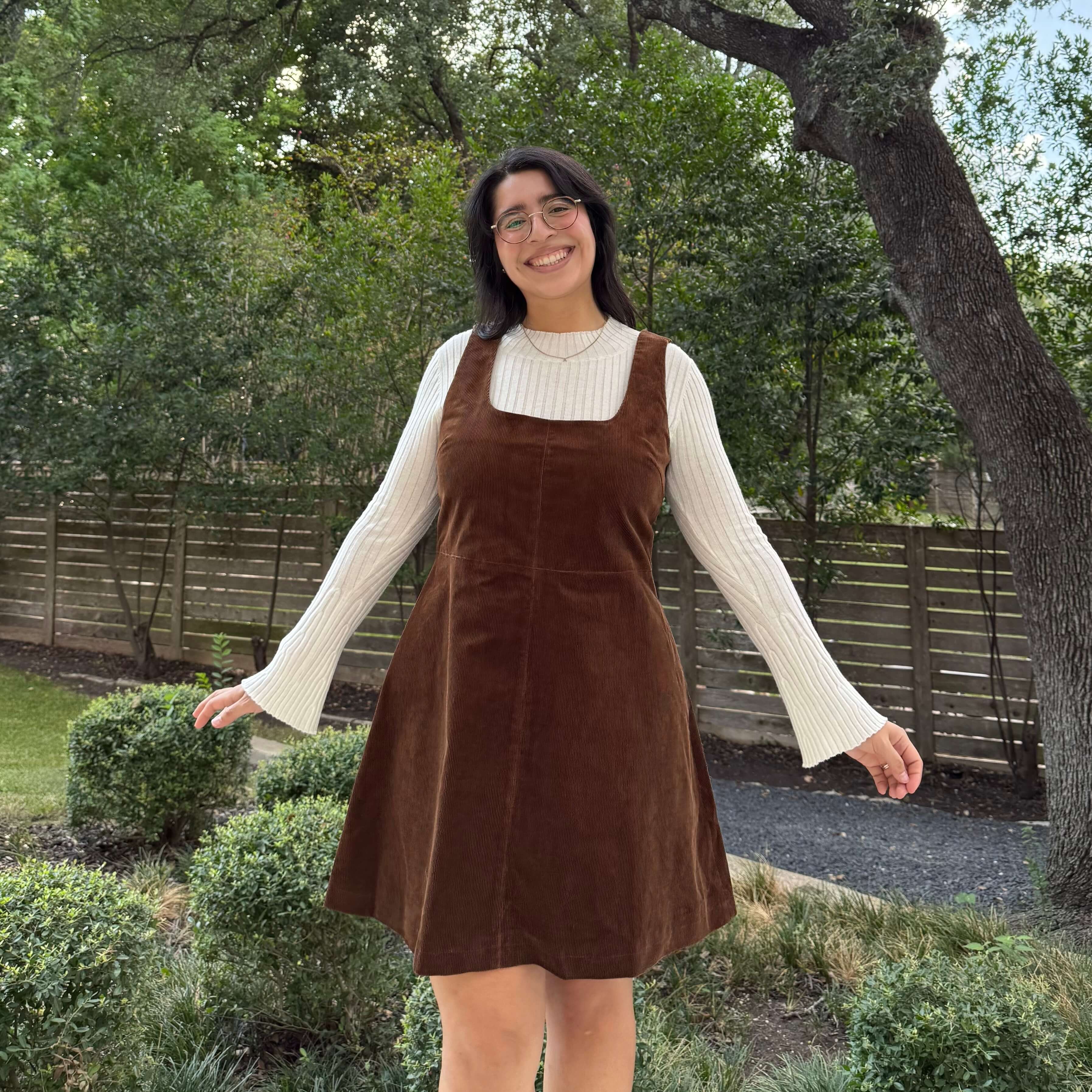 Autumn Corduroy Dress - Acorn *Clearance Sale*