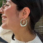 Buttercup Hoop Earrings - Silver
