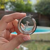 Buttercup Hoop Earrings - Silver