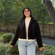 Classic Cropped Jacket - Black *Clearance Sale*