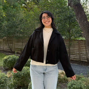 Classic Cropped Jacket - Black *Clearance Sale*